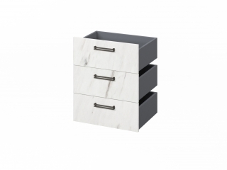 Комплект из 3 ящиков, фасады ЛМДФ FB-124.G Комплект из 3 ящиков, фасады ЛМДФ FB-124.G