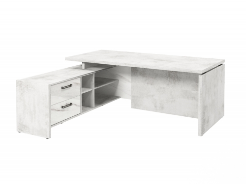 Стол с опорной тумбой FB-119L.GG (L) Хромикс белый/Мрамор Леванто белый Стол с опорной тумбой FB-119L.GG (L) Хромикс белый/Мрамор Леванто белый