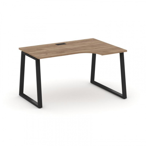 Style Project Стол рабочий эргоном. SN-6T1.SPA-001(R) Акация Лорка/Металл Антрацит/Заглушка Пластик фото 5