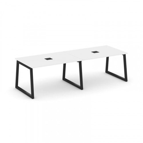 Style Project Стол переговорный SN-5T1.SPRG-013 Акация Лорка/Металл Антрацит/Заглушка Металл Антраци фото 4