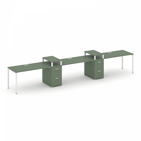 Бенч-система на 3 места с 2 опорными тумбами Concept CN.ORS-454