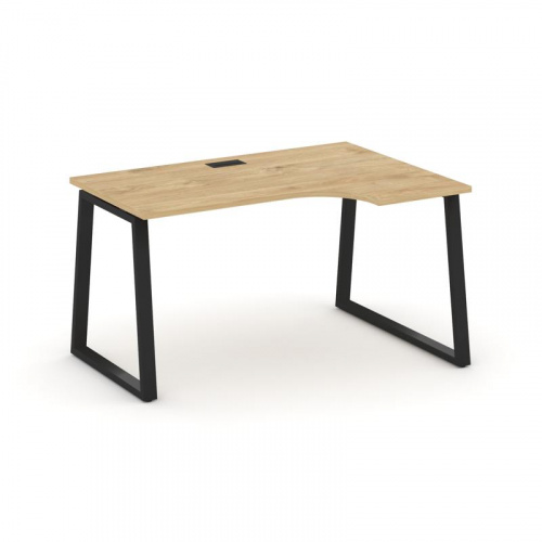 Style Project Стол рабочий эргоном. SN-6T1.SPA-001(R) Акация Лорка/Металл Антрацит/Заглушка Пластик