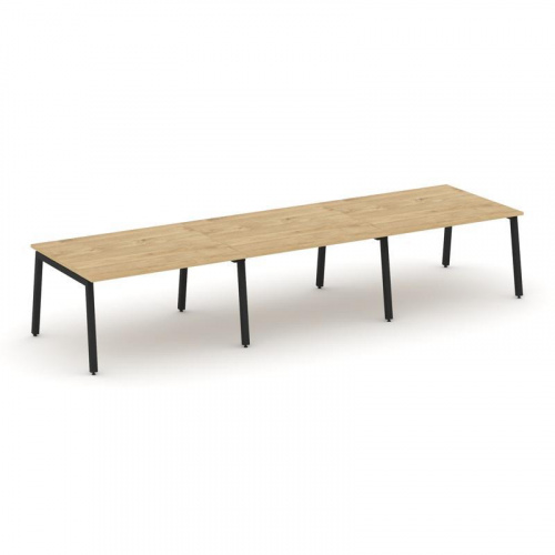 Style Project Стол переговорный SN-5A.SPRG-053.3 Тиквуд Светлый/Металл Антрацит 4410*1180*750 фото 3 Style Project Стол переговорный SN-5A.SPRG-053.3 Тиквуд Светлый/Металл Антрацит 4410*1180*750 фото 3