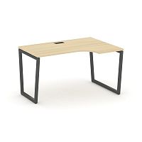 Style Project Стол рабочий эргоном. SN-4T2.SPA-021(R) Акация Лорка/Металл Антрацит/Заглушка Пластик