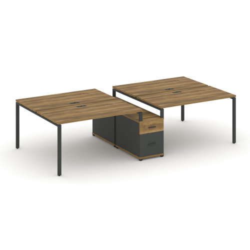 Бенч-система на 4 места с опорной тумбой Concept CN.DRS-313