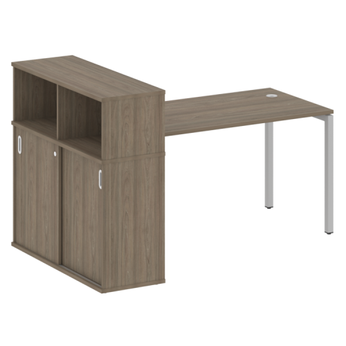 Стол офисный с шкафом-купе на П-обр. м/к Metal System Quattro 40БП.РС-СШК-3.3 фото 3