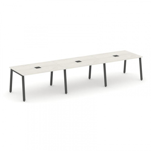 Style Project Стол переговорный SN-6A.SPRG-024 Дуб Наварра/Металл Белый 4740*980*750 фото 23