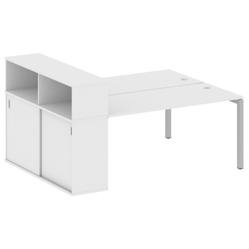 Бенч-система с шкафом-купе на П-обр. м/к Metal System Quattro 50БП.РС-СШК-2.4 фото 7