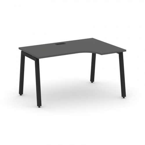 Style Project Стол рабочий эргоном. SN-5A.SPA-022(R) Дуб Наварра/Металл Антрацит 1580*800/980*750 фото 2