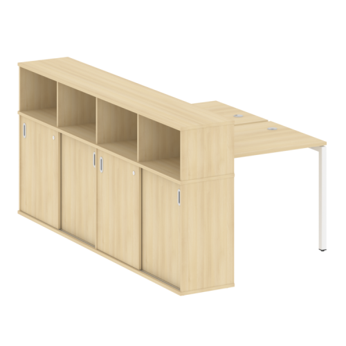 Бенч-система с шкафом-купе на П-обр. м/к Metal System Quattro 40БП.РС-СШК-4.1 фото 10