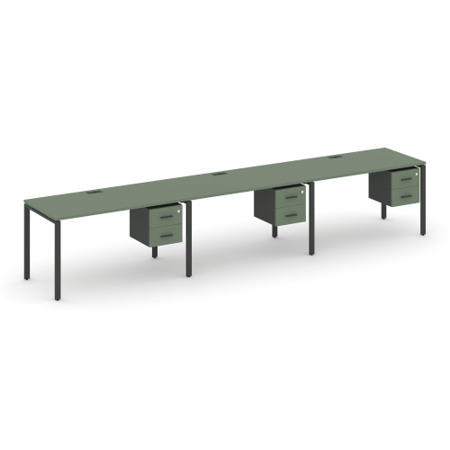 Бенч-система на 3 места с подвесными тумбами Concept CN.ORS-133 фото 2