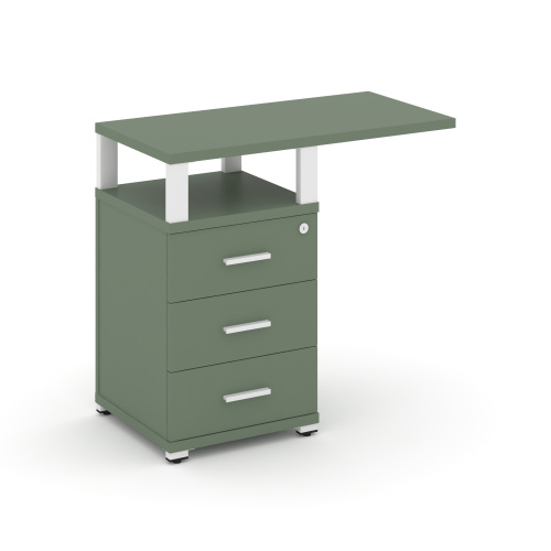 Тумба приставная с 3 ящиками Concept CN.TUS-002 W