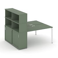 Бенч-система с опорным шкафом-купе с надставкой Concept CN.DRS-241