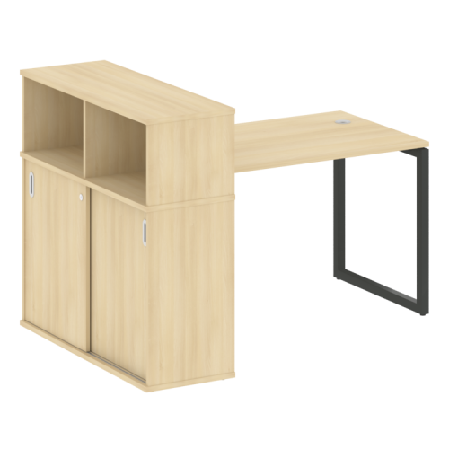 Стол офисный с шкафом-купе на О-обр. м/к Metal System Quattro 40БО.РС-СШК-3.2 фото 12