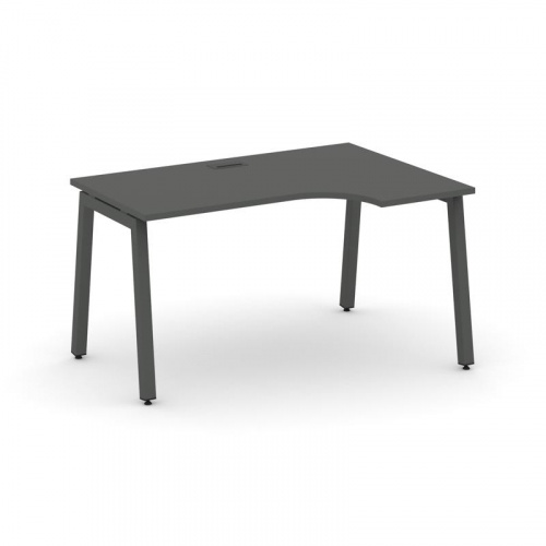 Style Project Стол рабочий эргоном. SN-5A.SPA-022(R) Дуб Наварра/Металл Антрацит 1580*800/980*750 фото 19