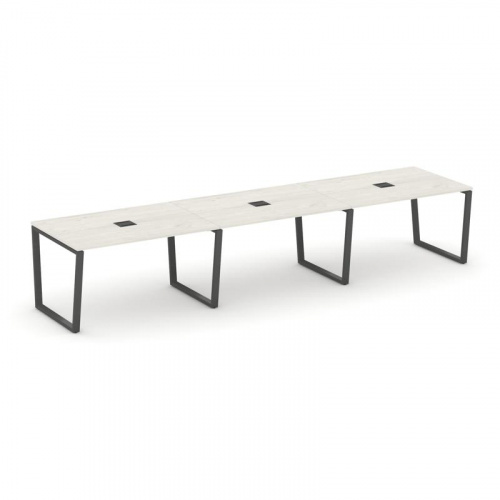 Style Project Стол переговорный SN-6T2.SPRG-023 Акация Лорка/Металл Антрацит/Заглушка Металл Антраци фото 24