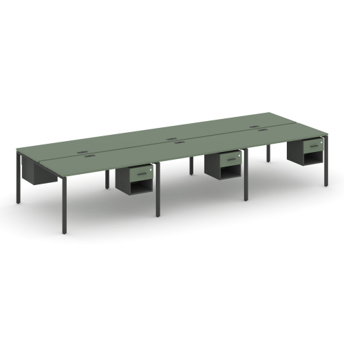 Бенч-система на 6 мест с подвесными тумбами Concept CN.DRS-159 фото 2