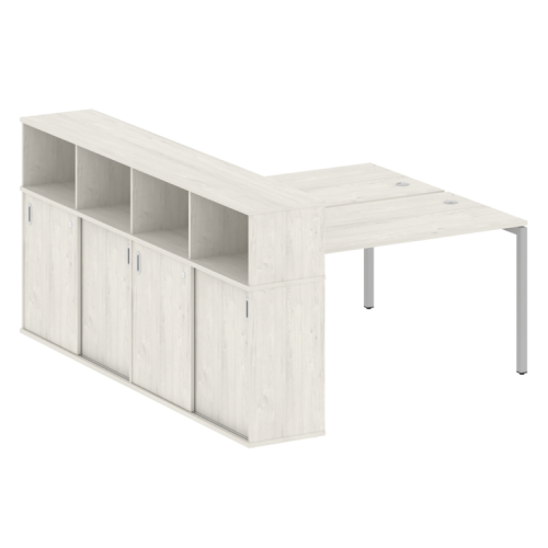 Бенч-система с шкафом-купе на П-обр. м/к Metal System Quattro 40БП.РС-СШК-4.3 фото 6