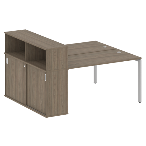 Бенч-система с шкафом-купе на П-обр. м/к Metal System Quattro 40БП.РС-СШК-2.3 фото 3