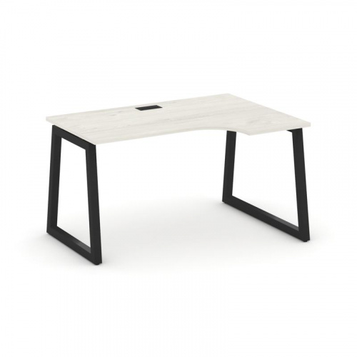 Style Project Стол рабочий эргоном. SN-5T1.SPA-001(R) Акация Лорка/Металл Антрацит/Заглушка Пластик фото 6