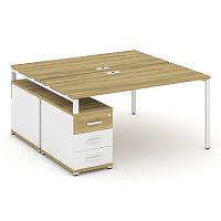 Бенч-система на 2 места с опорной тумбой Concept CN.DRS-304