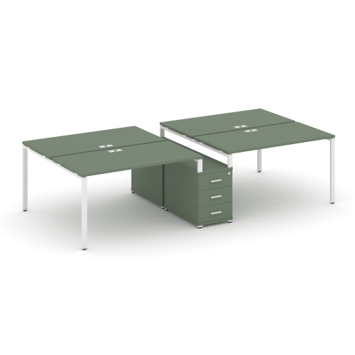 Бенч-система на 4 места с опорной тумбой Concept CN.DRS-309