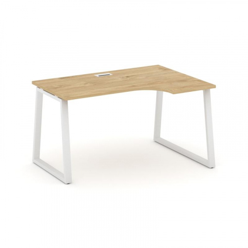 Style Project Стол рабочий эргоном. SN-6T1.SPA-001(R) Акация Лорка/Металл Антрацит/Заглушка Пластик фото 3