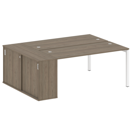 Бенч-система с шкафом-купе на П-обр. м/к Metal System Quattro 50БП.РС-СШК-1.4 фото 3