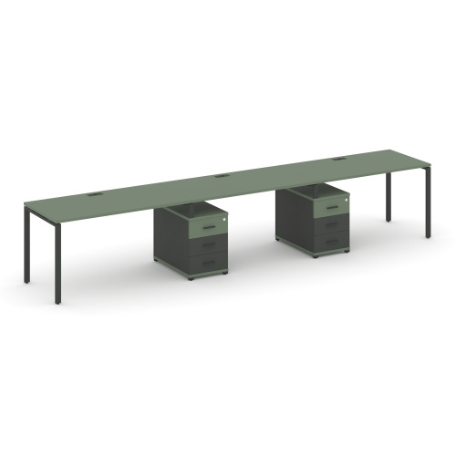 Бенч-система на 3 места с 2 опорными тумбами Concept CN.ORS-333 фото 2