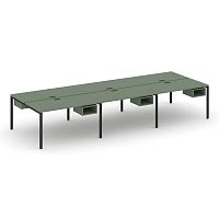 Бенч-система на 6 мест с подвесными тумбами Concept CN.DRS-141