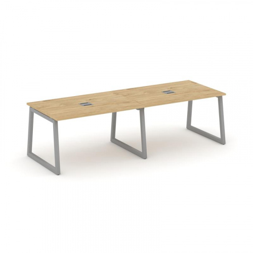 Style Project Стол переговорный SN-5T1.SPRG-013 Акация Лорка/Металл Антрацит/Заглушка Металл Антраци