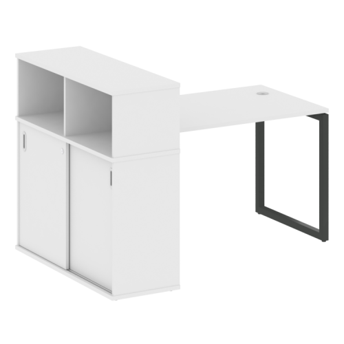 Стол офисный с шкафом-купе на О-обр. м/к Metal System Quattro 40БО.РС-СШК-3.2 фото 7