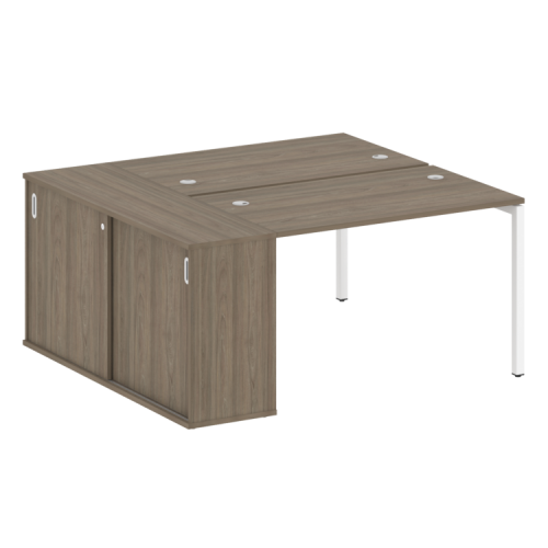 Бенч-система с шкафом-купе на П-обр. м/к Metal System Quattro 40БП.РС-СШК-1.2 фото 2