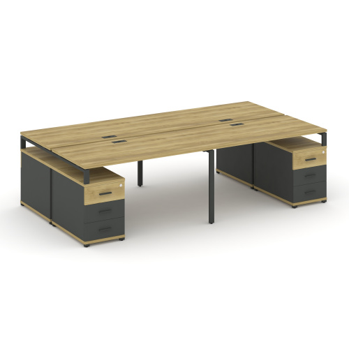 Бенч-система на 4 места с 2 опорными тумбами Concept CN.DRS-325 фото 4