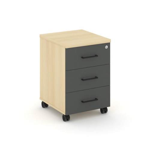 Style Project Тумба мобильная усил. колеса SN.TMU-002 Антрацит/Дуб Наварра/Черный Ручки 416*460*611 фото 3 Style Project Тумба мобильная усил. колеса SN.TMU-002 Антрацит/Дуб Наварра/Черный Ручки 416*460*611 фото 3