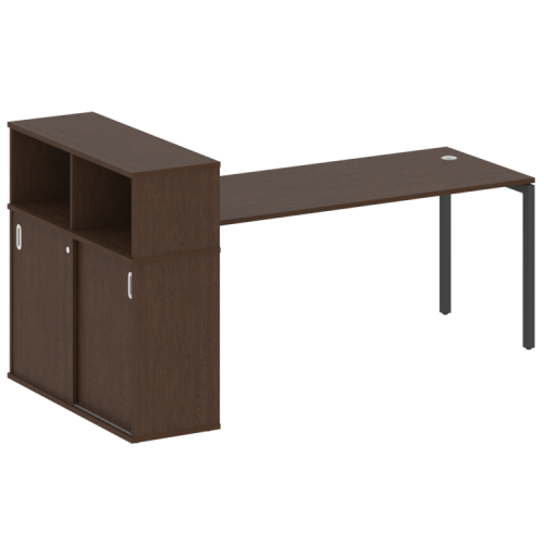 Стол офисный с шкафом-купе на П-обр. м/к Metal System Quattro 40БП.РС-СШК-3.5 фото 9