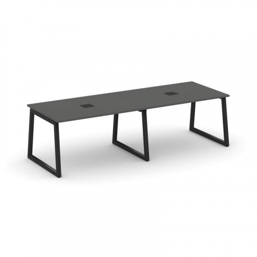 Style Project Стол переговорный SN-5T1.SPRG-013 Акация Лорка/Металл Антрацит/Заглушка Металл Антраци фото 10