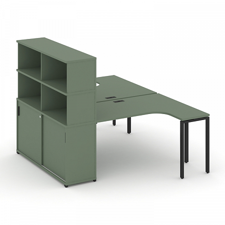 Бенч-система с опорным шкафом-купе с надставкой Concept CN.DSA-221