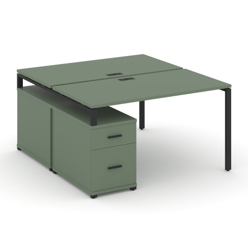 Бенч-система на 2 места с опорной тумбой Concept CN.DRS-305