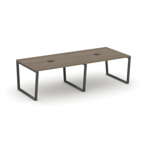 Style Project Стол переговорный SN-6T2.SPRG-044 Акация Лорка/Металл Антрацит/Заглушка Металл Антраци фото 25