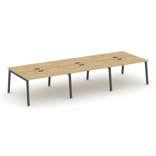 Style Project Рабочая станция 2-х сторон. SN-5A.DRS-063 Дуб Табак/Металл Антрацит 4140*1232*750 фото 27