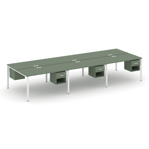 Бенч-система на 6 мест с подвесными тумбами Concept CN.DRS-159