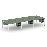 Бенч-система на 6 мест с подвесными тумбами Concept CN.DRS-145