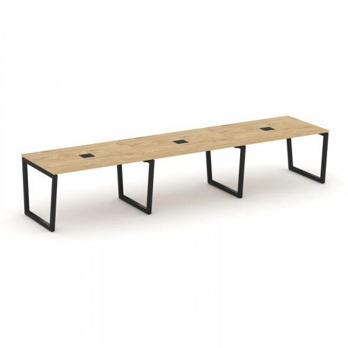 Style Project Стол переговорный SN-5T2.SPRG-021 Акация Лорка/Металл Антрацит/Заглушка Металл Антраци Style Project Стол переговорный SN-5T2.SPRG-021 Акация Лорка/Металл Антрацит/Заглушка Металл Антраци