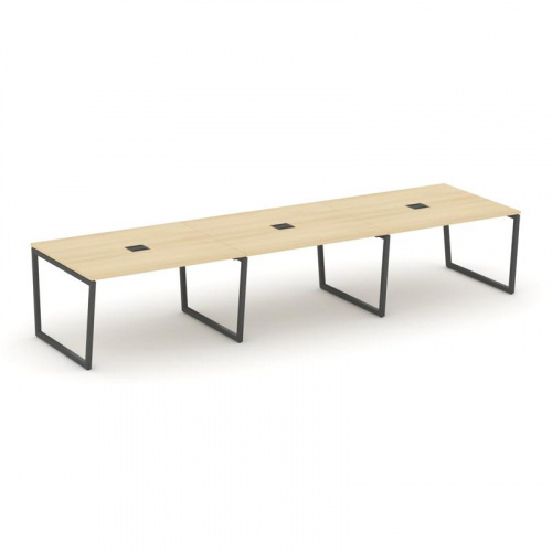 Style Project Стол переговорный SN-4T2.SPRG-052 Акация Лорка/Металл Антрацит/Заглушка Металл Антраци фото 28