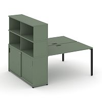 Бенч-система с опорным шкафом-купе с надставкой Concept CN.DRS-241