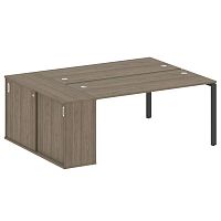 Бенч-система с шкафом-купе на П-обр. м/к Metal System БП.РС-СШК-1.4