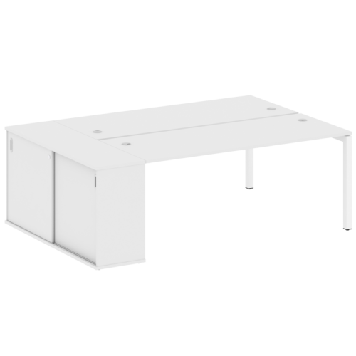 Бенч-система с шкафом-купе на П-обр. м/к Metal System Quattro 50БП.РС-СШК-1.5 фото 13