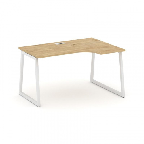 Style Project Стол рабочий эргоном. SN-4T1.SPA-021(R) Акация Лорка/Металл Антрацит/Заглушка Пластик фото 3