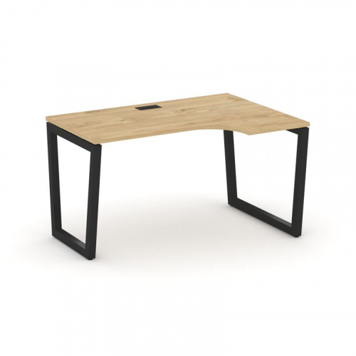 Style Project Стол рабочий эргоном. SN-5T2.SPA-012(R) Акация Лорка/Металл Антрацит/Заглушка Пластик Style Project Стол рабочий эргоном. SN-5T2.SPA-012(R) Акация Лорка/Металл Антрацит/Заглушка Пластик